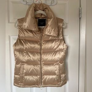Talbots metallic down puffer vest
